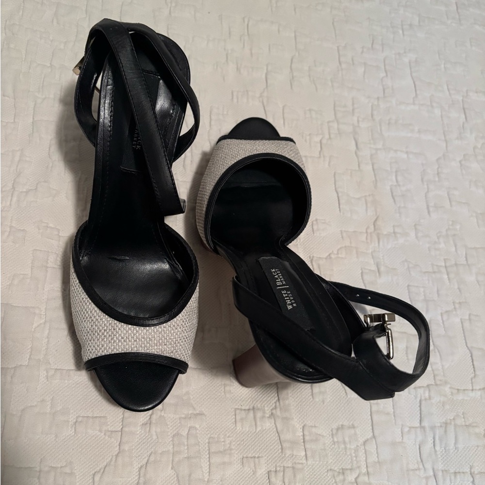 Black & Cream Women's Sandals